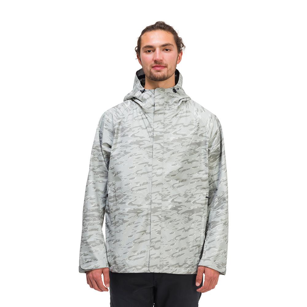 Grundens Charter GoreTex Jacket Men's in Glacier Liquid Print